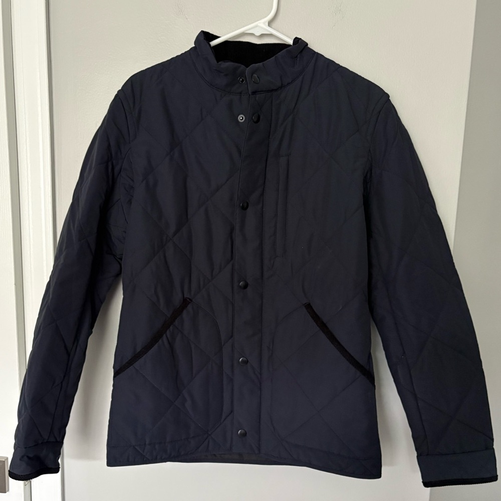 J. Crew Men's Quilted Puffer Jacket in Navy